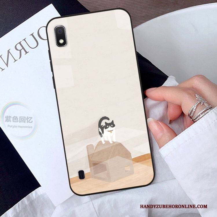 Hülle Samsung Galaxy A10 Karikatur Grün Handyhüllen, Case Samsung Galaxy A10 Schutz Anti-sturz Nette