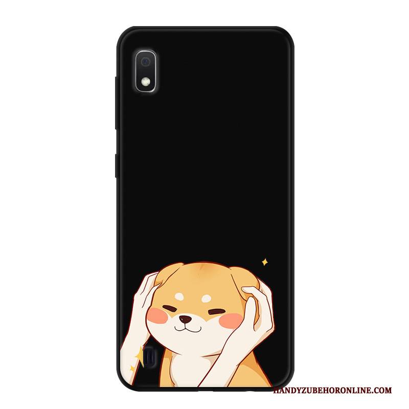 Hülle Samsung Galaxy A10 Karikatur Handyhüllen Schwarz, Case Samsung Galaxy A10 Kreativ Persönlichkeit Anti-sturz