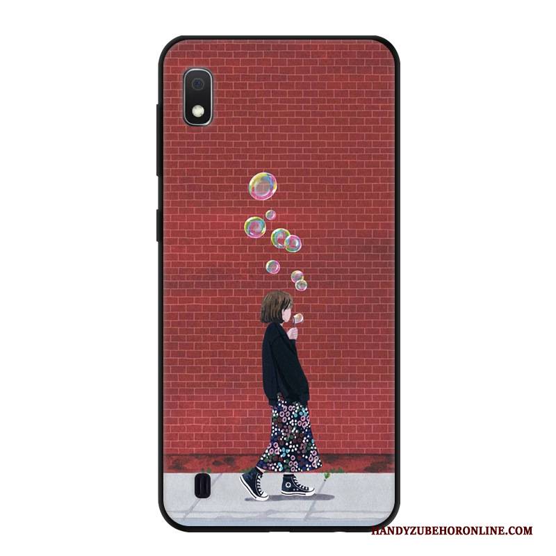 Hülle Samsung Galaxy A10 Karikatur Handyhüllen Schwarz, Case Samsung Galaxy A10 Kreativ Persönlichkeit Anti-sturz