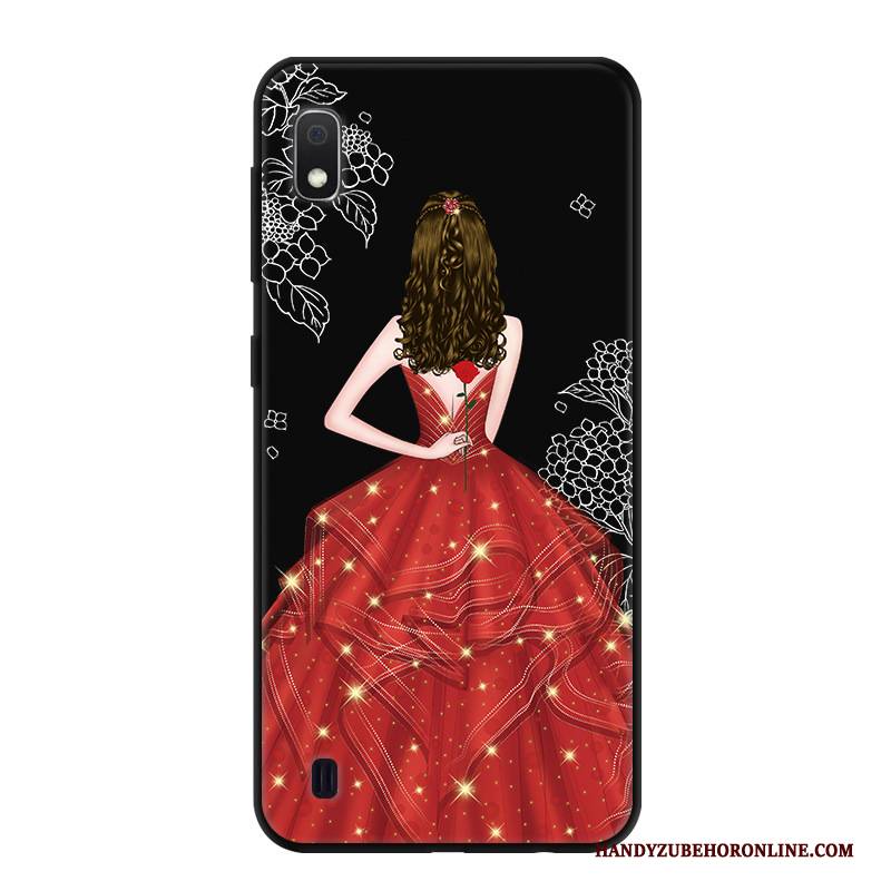 Hülle Samsung Galaxy A10 Karikatur Handyhüllen Schwarz, Case Samsung Galaxy A10 Kreativ Persönlichkeit Anti-sturz