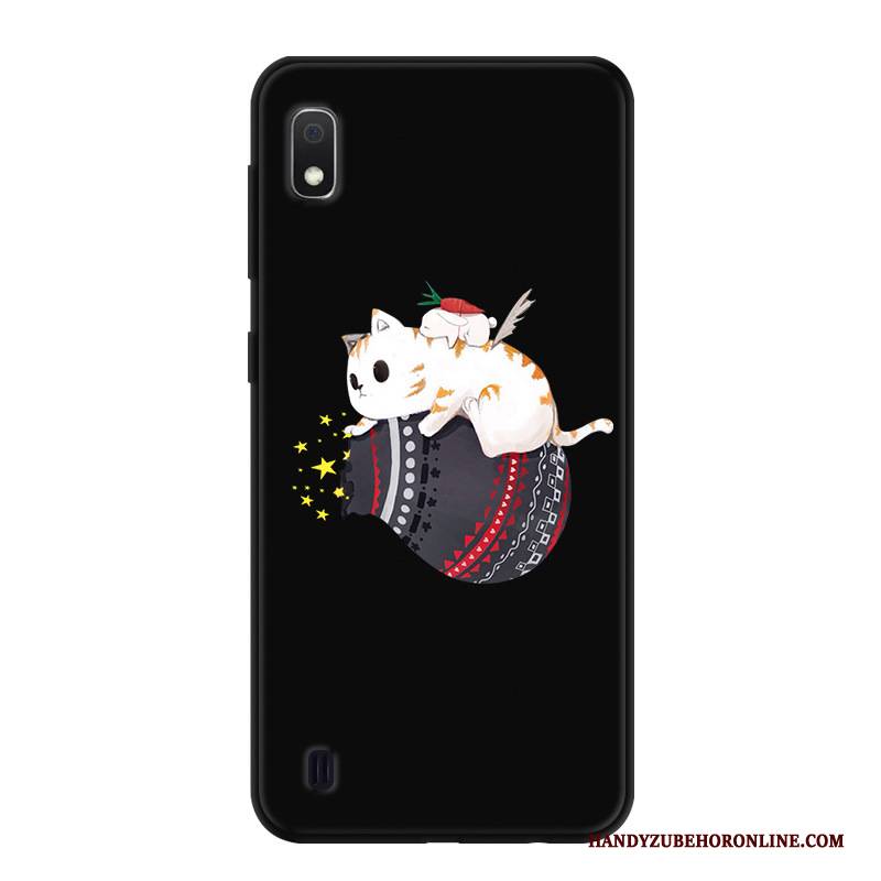 Hülle Samsung Galaxy A10 Karikatur Handyhüllen Schwarz, Case Samsung Galaxy A10 Kreativ Persönlichkeit Anti-sturz