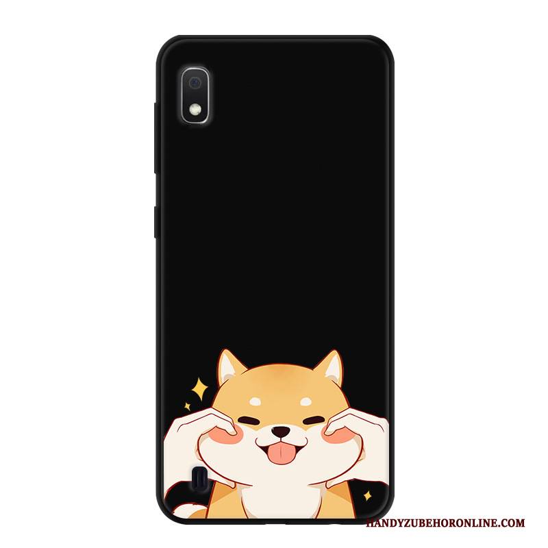 Hülle Samsung Galaxy A10 Karikatur Handyhüllen Schwarz, Case Samsung Galaxy A10 Kreativ Persönlichkeit Anti-sturz