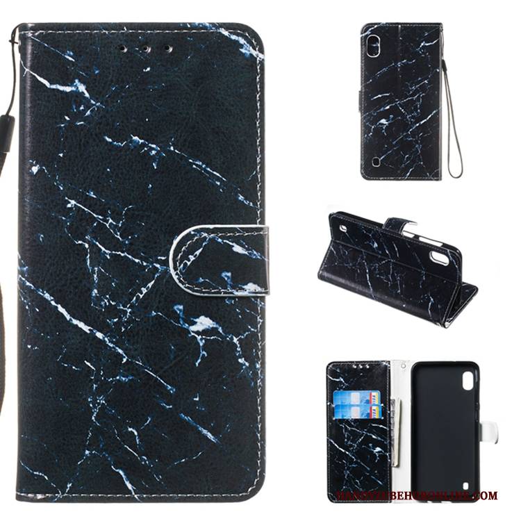 Hülle Samsung Galaxy A10 Lederhülle Weiß Handyhüllen, Case Samsung Galaxy A10 Folio