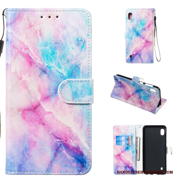 Hülle Samsung Galaxy A10 Lederhülle Weiß Handyhüllen, Case Samsung Galaxy A10 Folio