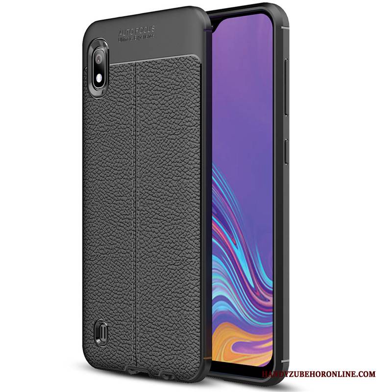 Hülle Samsung Galaxy A10 Mode Einfach Litchi, Case Samsung Galaxy A10 Weiche Handyhüllen Muster