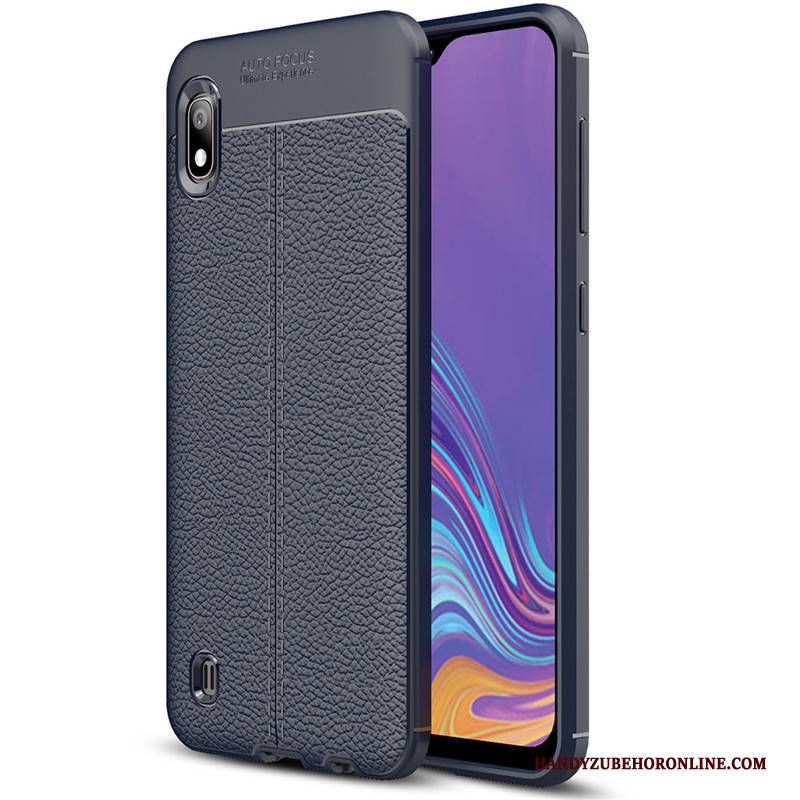 Hülle Samsung Galaxy A10 Mode Einfach Litchi, Case Samsung Galaxy A10 Weiche Handyhüllen Muster