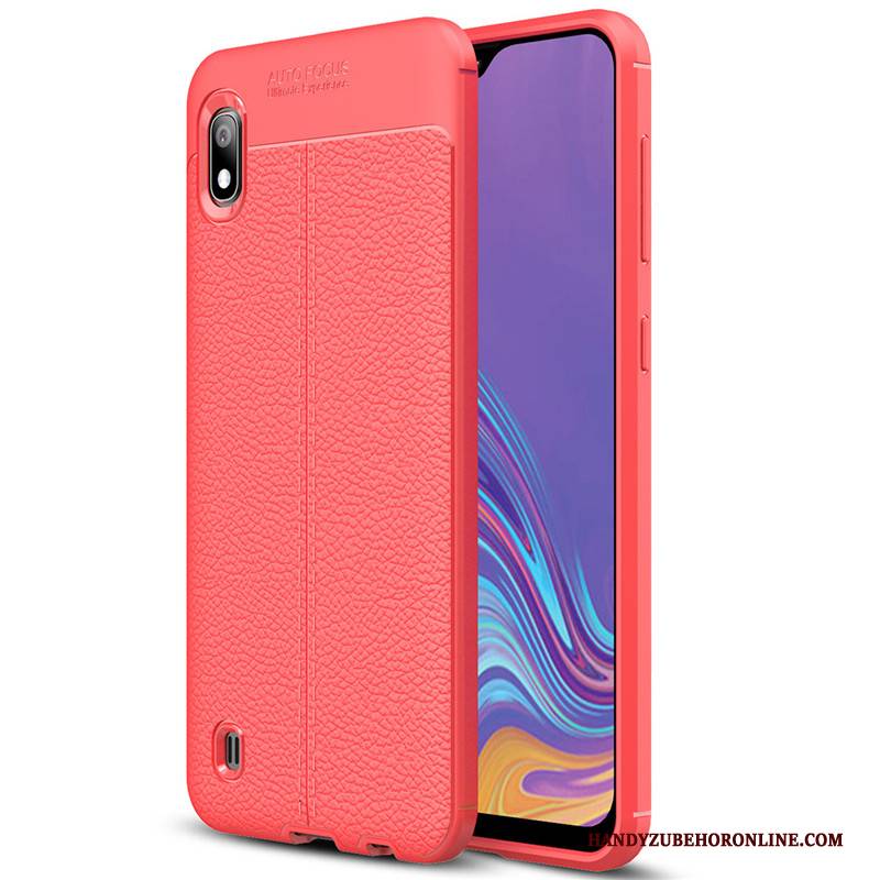 Hülle Samsung Galaxy A10 Mode Einfach Litchi, Case Samsung Galaxy A10 Weiche Handyhüllen Muster