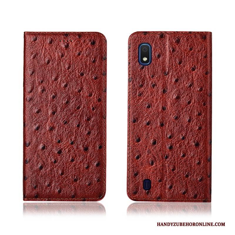 Hülle Samsung Galaxy A10 Schutz Muster Nubuck, Case Samsung Galaxy A10 Leder Handyhüllen Anti-sturz