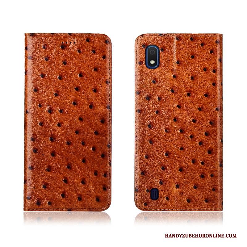 Hülle Samsung Galaxy A10 Schutz Muster Nubuck, Case Samsung Galaxy A10 Leder Handyhüllen Anti-sturz