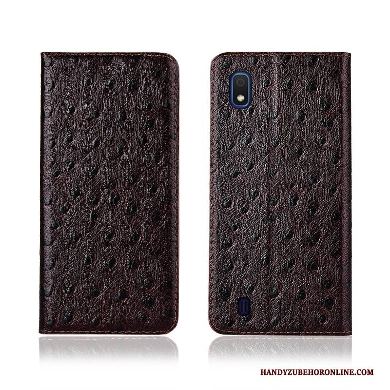 Hülle Samsung Galaxy A10 Schutz Muster Nubuck, Case Samsung Galaxy A10 Leder Handyhüllen Anti-sturz