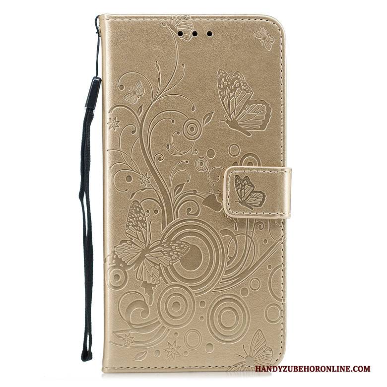 Hülle Samsung Galaxy A10 Silikon Gold Handyhüllen, Case Samsung Galaxy A10 Schutz Schmetterling Anti-sturz