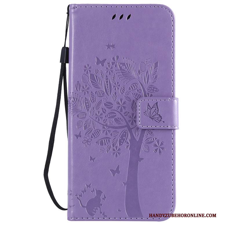 Hülle Samsung Galaxy A10 Silikon Rosa Anti-sturz, Case Samsung Galaxy A10 Folio Katzen Bäume