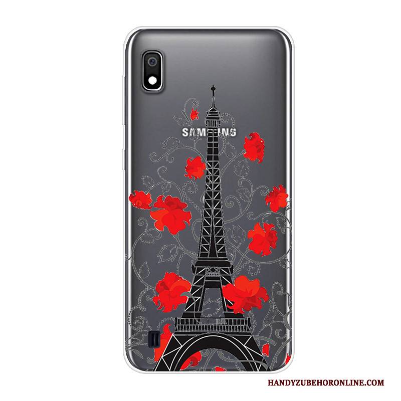 Hülle Samsung Galaxy A10 Taschen Handyhüllen Anti-sturz, Case Samsung Galaxy A10 Silikon Rot Trend