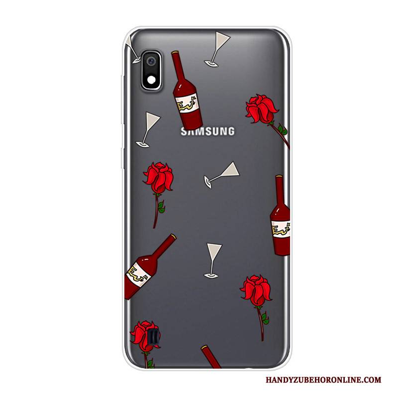 Hülle Samsung Galaxy A10 Taschen Handyhüllen Anti-sturz, Case Samsung Galaxy A10 Silikon Rot Trend