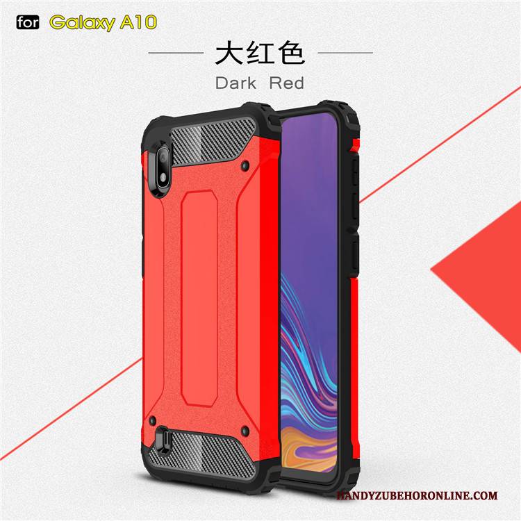 Hülle Samsung Galaxy A10 Weiche Rot Schwer, Case Samsung Galaxy A10 Silikon Anti-sturz Trend