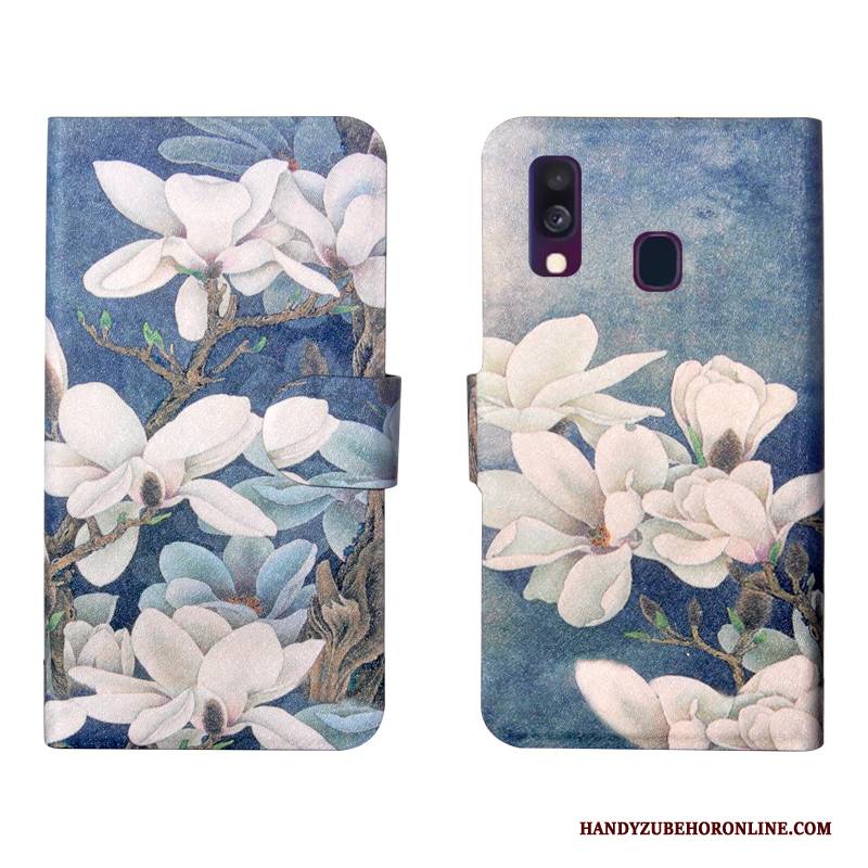 Hülle Samsung Galaxy A20e Blumen Gelb Handyhüllen, Case Samsung Galaxy A20e Taschen Einfach