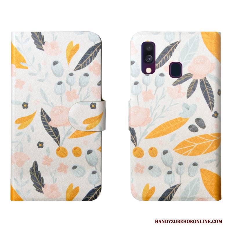 Hülle Samsung Galaxy A20e Blumen Gelb Handyhüllen, Case Samsung Galaxy A20e Taschen Einfach