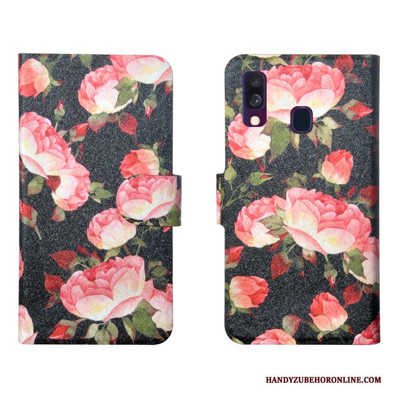 Hülle Samsung Galaxy A20e Blumen Gelb Handyhüllen, Case Samsung Galaxy A20e Taschen Einfach