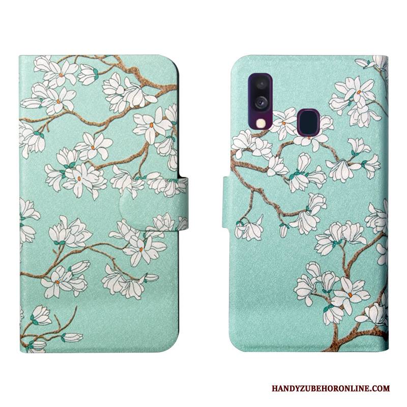 Hülle Samsung Galaxy A20e Blumen Gelb Handyhüllen, Case Samsung Galaxy A20e Taschen Einfach