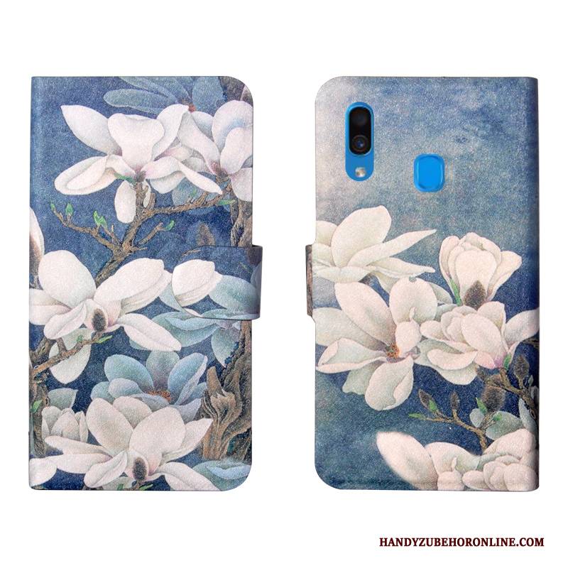 Hülle Samsung Galaxy A20e Blumen Gelb Handyhüllen, Case Samsung Galaxy A20e Taschen Einfach