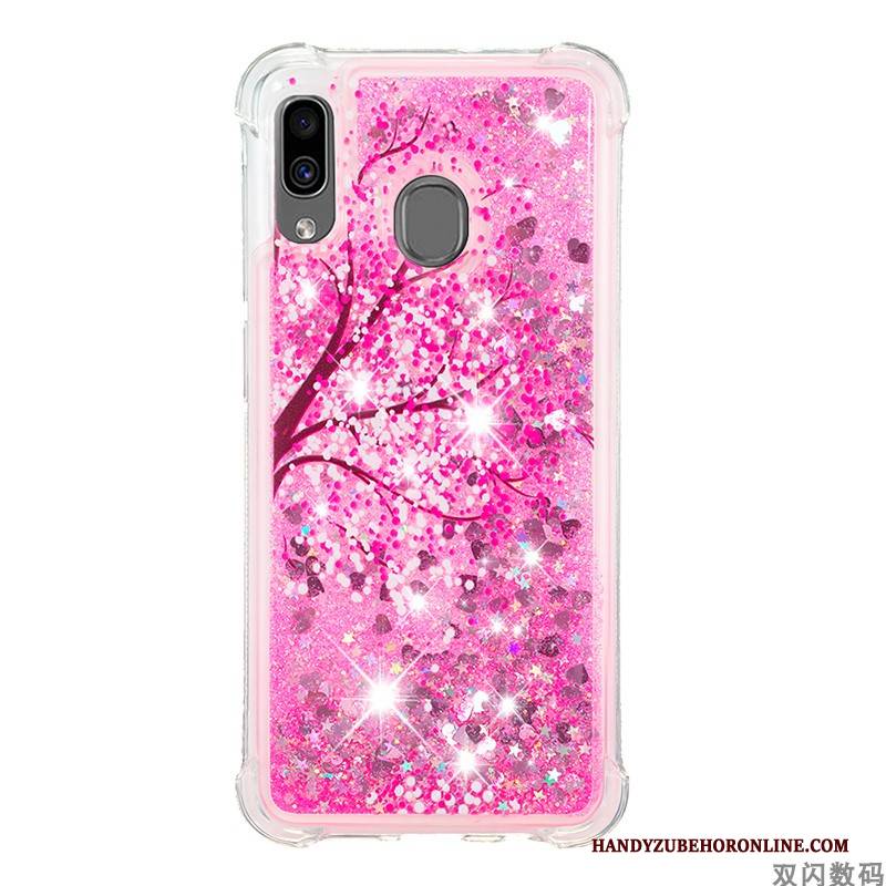 Hülle Samsung Galaxy A20e Silikon Anti-sturz Pulver, Case Samsung Galaxy A20e Schutz Treibsand Rosa