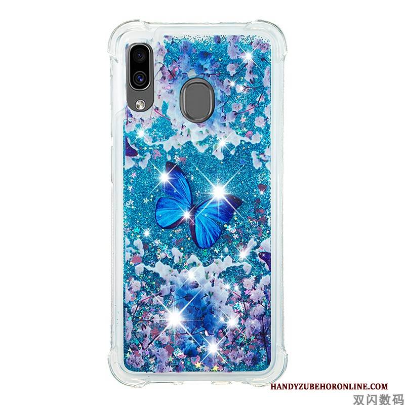 Hülle Samsung Galaxy A20e Silikon Anti-sturz Pulver, Case Samsung Galaxy A20e Schutz Treibsand Rosa