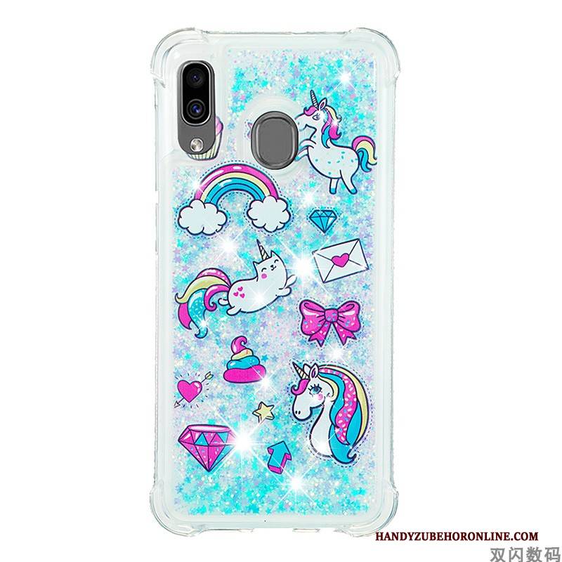 Hülle Samsung Galaxy A20e Silikon Anti-sturz Pulver, Case Samsung Galaxy A20e Schutz Treibsand Rosa