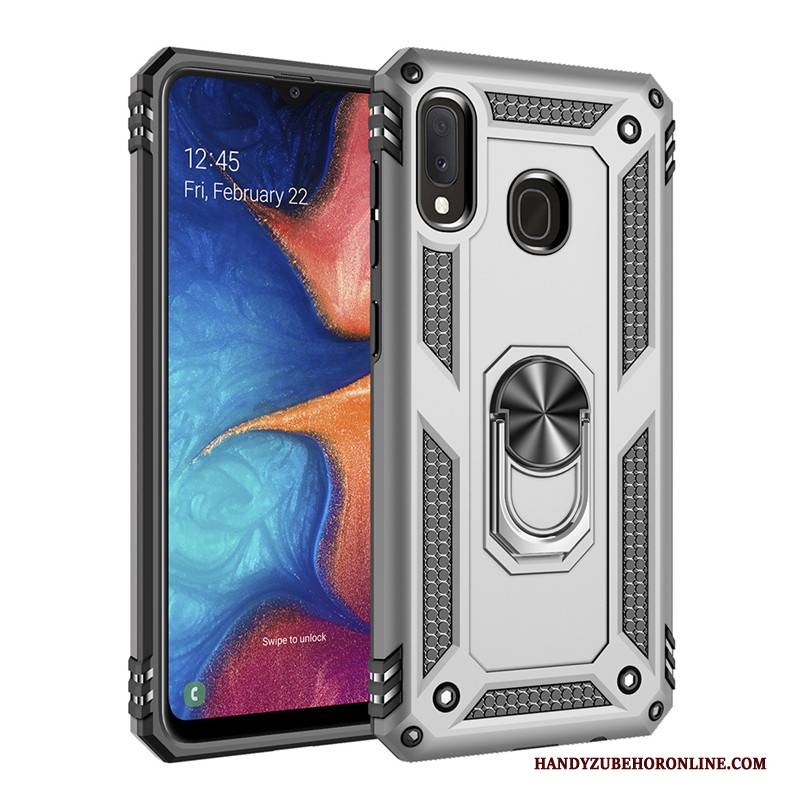 Hülle Samsung Galaxy A20e Silikon Weiß Ring, Case Samsung Galaxy A20e Taschen Schnalle High-end