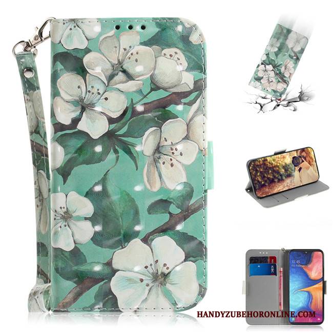 Hülle Samsung Galaxy A20e Taschen Handyhüllen Grün, Case Samsung Galaxy A20e Karikatur Anti-sturz