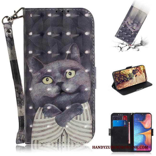 Hülle Samsung Galaxy A20e Taschen Handyhüllen Grün, Case Samsung Galaxy A20e Karikatur Anti-sturz