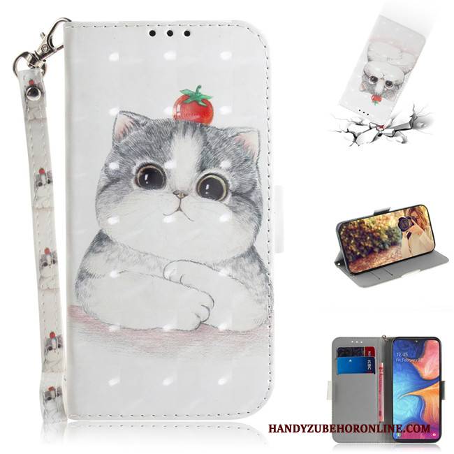 Hülle Samsung Galaxy A20e Taschen Handyhüllen Grün, Case Samsung Galaxy A20e Karikatur Anti-sturz