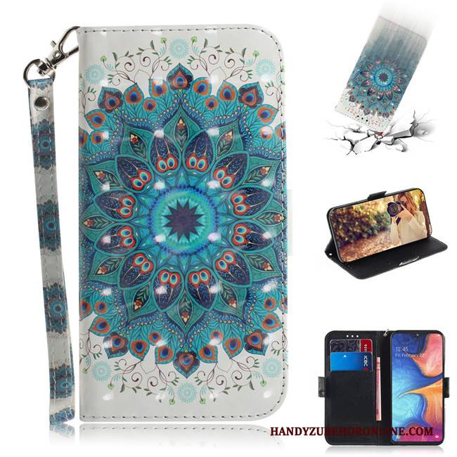 Hülle Samsung Galaxy A20e Taschen Handyhüllen Grün, Case Samsung Galaxy A20e Karikatur Anti-sturz