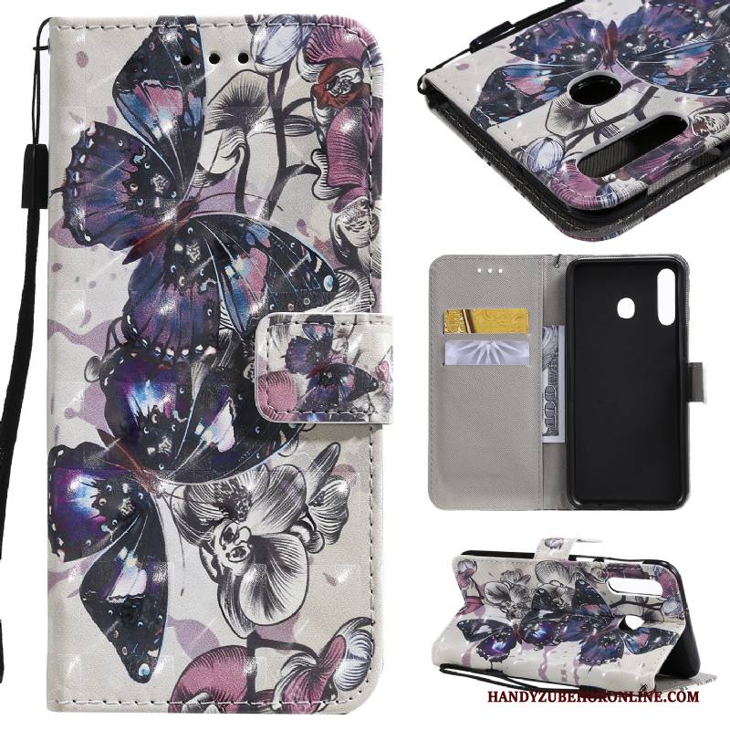 Hülle Samsung Galaxy A20s Gemalt Weiß Karte, Case Samsung Galaxy A20s Folio Handyhüllen