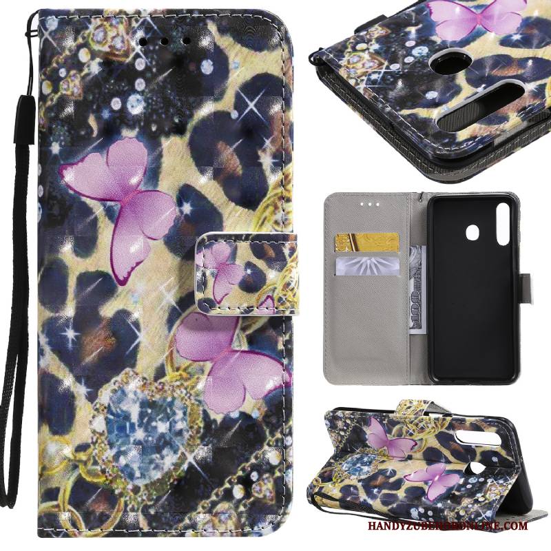 Hülle Samsung Galaxy A20s Gemalt Weiß Karte, Case Samsung Galaxy A20s Folio Handyhüllen