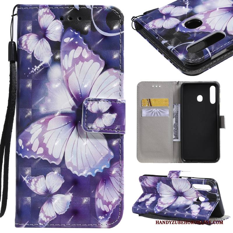 Hülle Samsung Galaxy A20s Gemalt Weiß Karte, Case Samsung Galaxy A20s Folio Handyhüllen