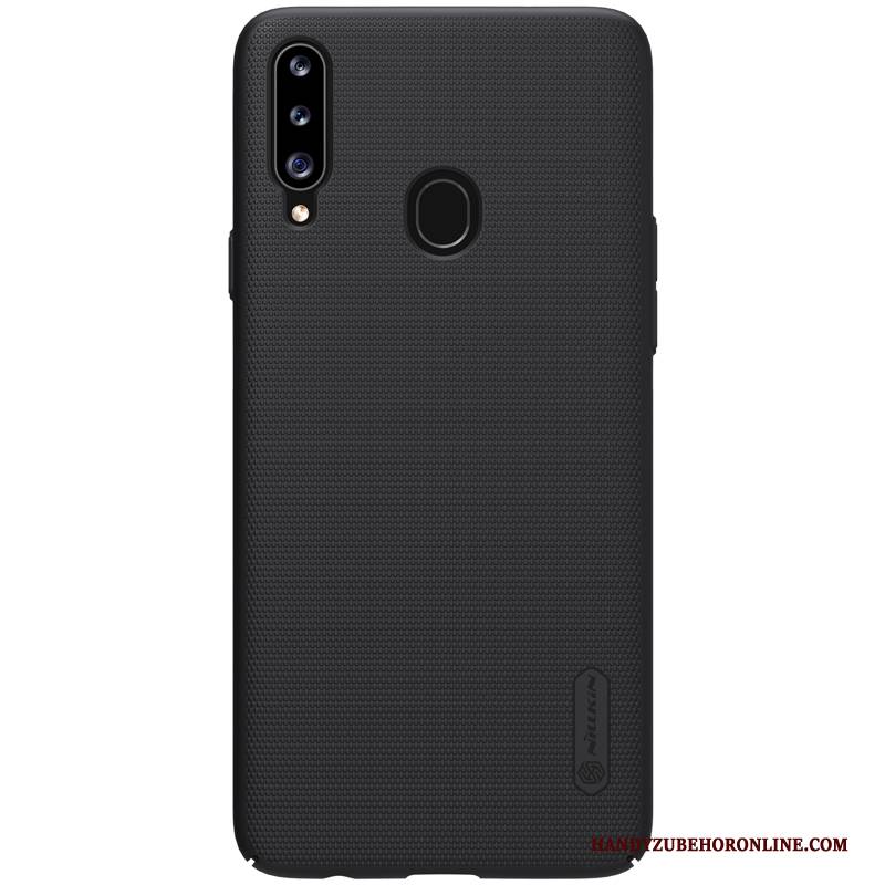 Hülle Samsung Galaxy A20s Halterung Nubuck Handyhüllen, Case Samsung Galaxy A20s Schutz Anti-sturz Gold