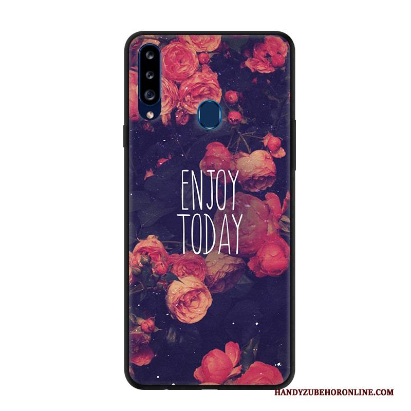 Hülle Samsung Galaxy A20s Karikatur Handyhüllen Rot, Case Samsung Galaxy A20s Kreativ Anti-sturz