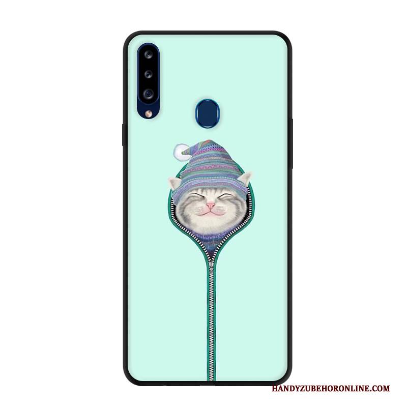 Hülle Samsung Galaxy A20s Karikatur Handyhüllen Rot, Case Samsung Galaxy A20s Kreativ Anti-sturz