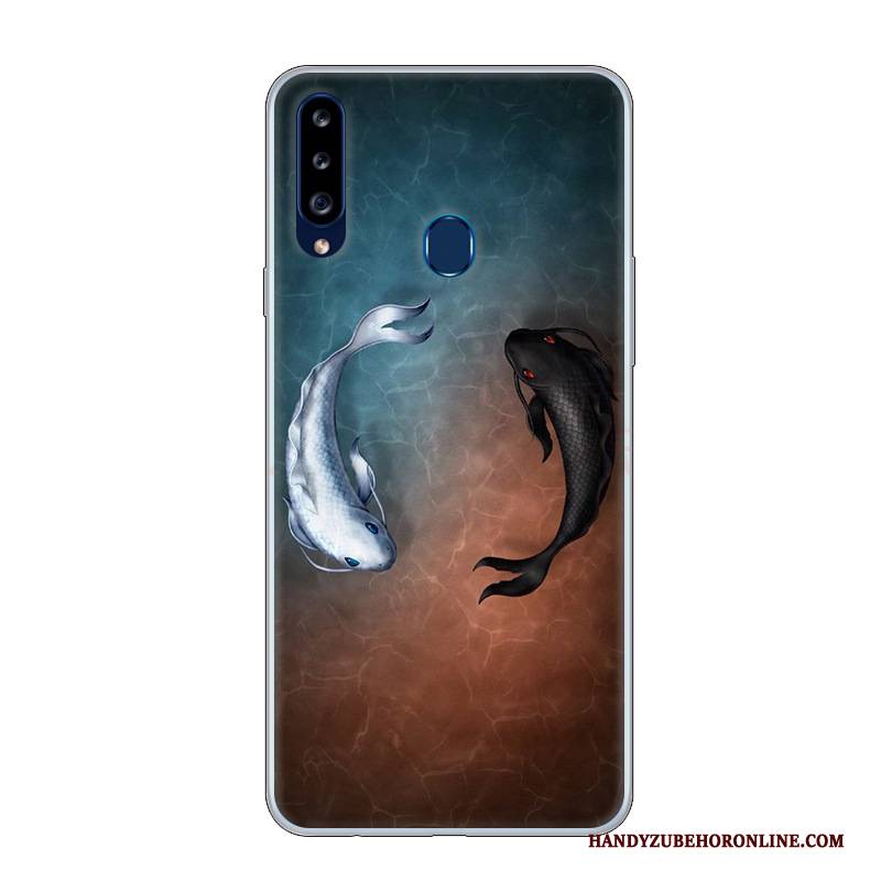 Hülle Samsung Galaxy A20s Karikatur Persönlichkeit Weiß, Case Samsung Galaxy A20s Schutz Handyhüllen Angepasst