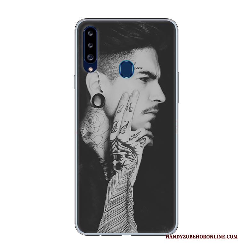 Hülle Samsung Galaxy A20s Karikatur Persönlichkeit Weiß, Case Samsung Galaxy A20s Schutz Handyhüllen Angepasst