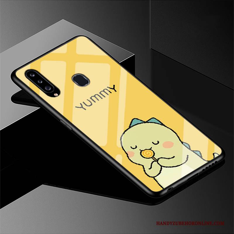 Hülle Samsung Galaxy A20s Schutz Anti-sturz Einfach, Case Samsung Galaxy A20s Karikatur Rosa Handyhüllen