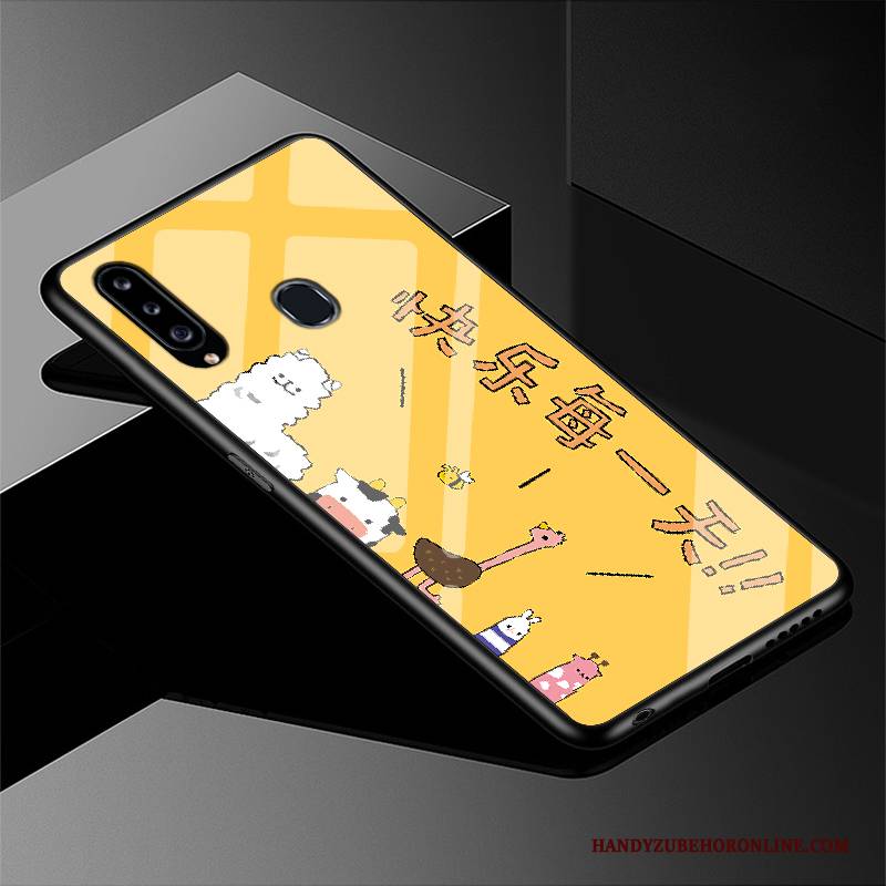 Hülle Samsung Galaxy A20s Schutz Anti-sturz Einfach, Case Samsung Galaxy A20s Karikatur Rosa Handyhüllen