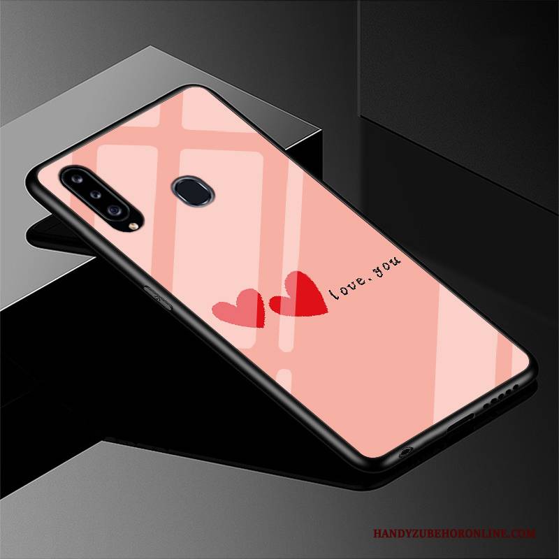 Hülle Samsung Galaxy A20s Schutz Anti-sturz Einfach, Case Samsung Galaxy A20s Karikatur Rosa Handyhüllen