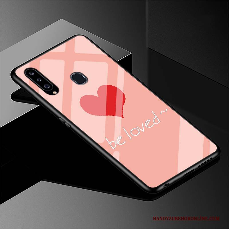 Hülle Samsung Galaxy A20s Schutz Anti-sturz Einfach, Case Samsung Galaxy A20s Karikatur Rosa Handyhüllen