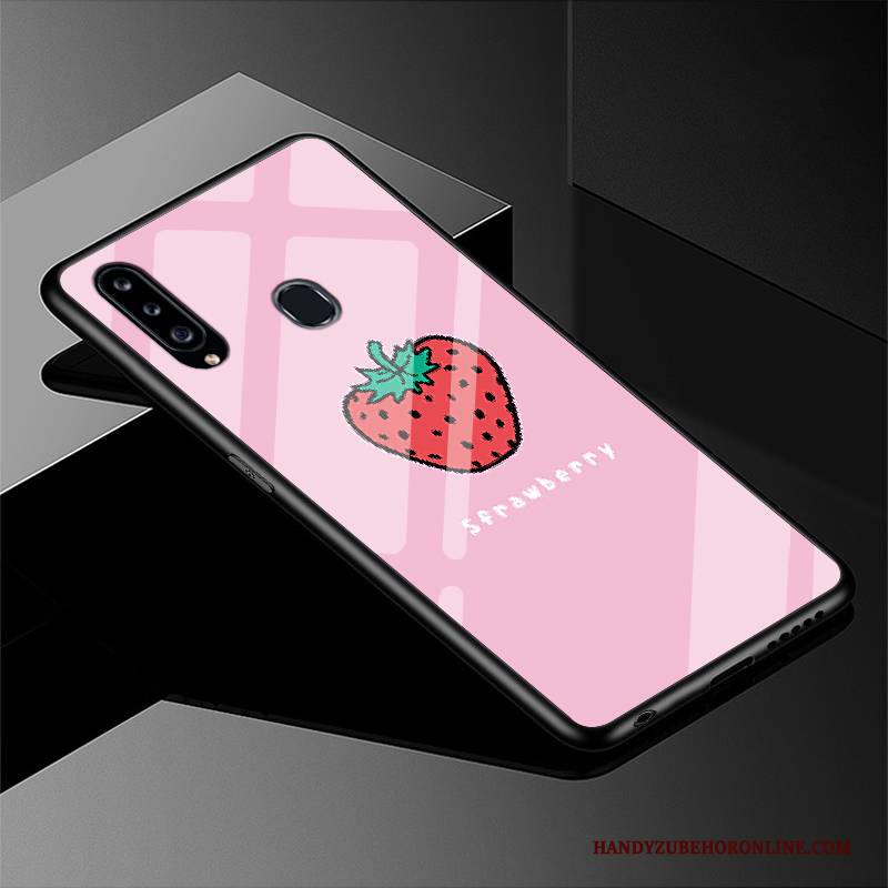 Hülle Samsung Galaxy A20s Schutz Anti-sturz Einfach, Case Samsung Galaxy A20s Karikatur Rosa Handyhüllen