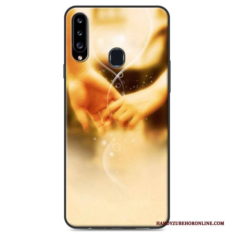 Hülle Samsung Galaxy A20s Schutz Handyhüllen Anti-sturz, Case Samsung Galaxy A20s Weiche Herz Hängende Verzierungen