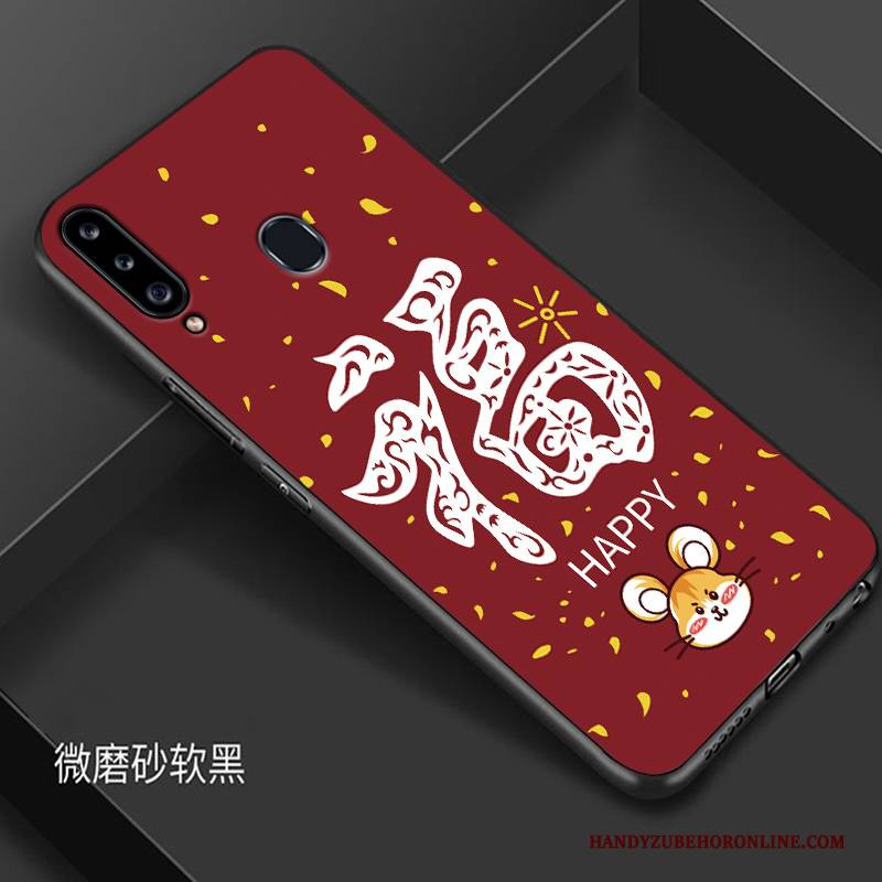 Hülle Samsung Galaxy A20s Silikon Ratte Rot, Case Samsung Galaxy A20s Kreativ Neu Handyhüllen