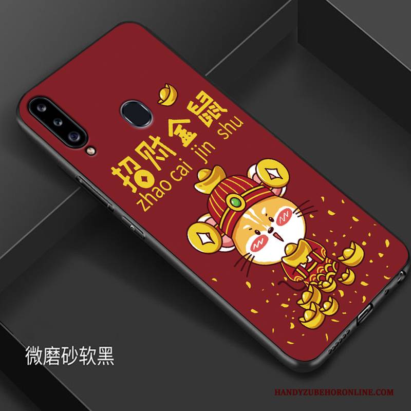 Hülle Samsung Galaxy A20s Silikon Ratte Rot, Case Samsung Galaxy A20s Kreativ Neu Handyhüllen