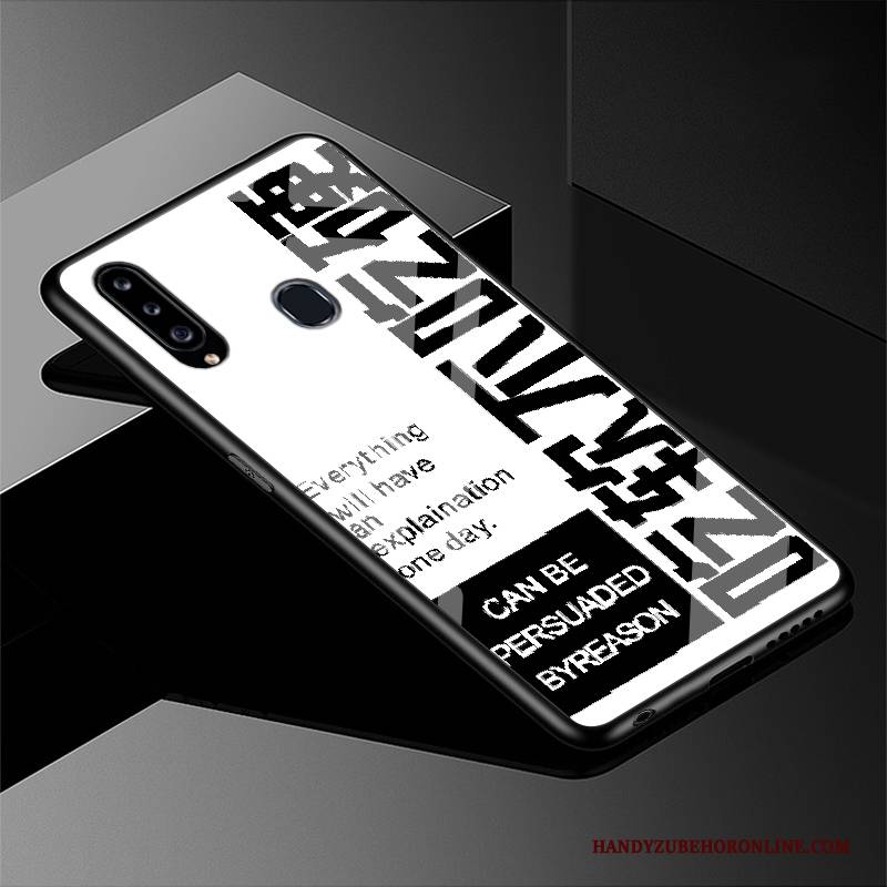 Hülle Samsung Galaxy A20s Silikon Spiegel Liebhaber, Case Samsung Galaxy A20s Schutz Angepasst Glas