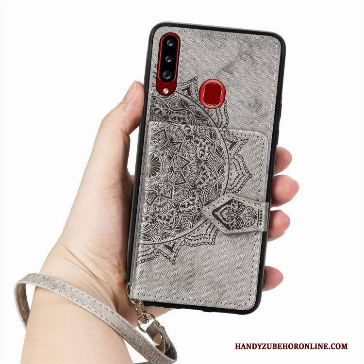 Hülle Samsung Galaxy A20s Taschen Rot Pulver, Case Samsung Galaxy A20s Silikon Handyhüllen